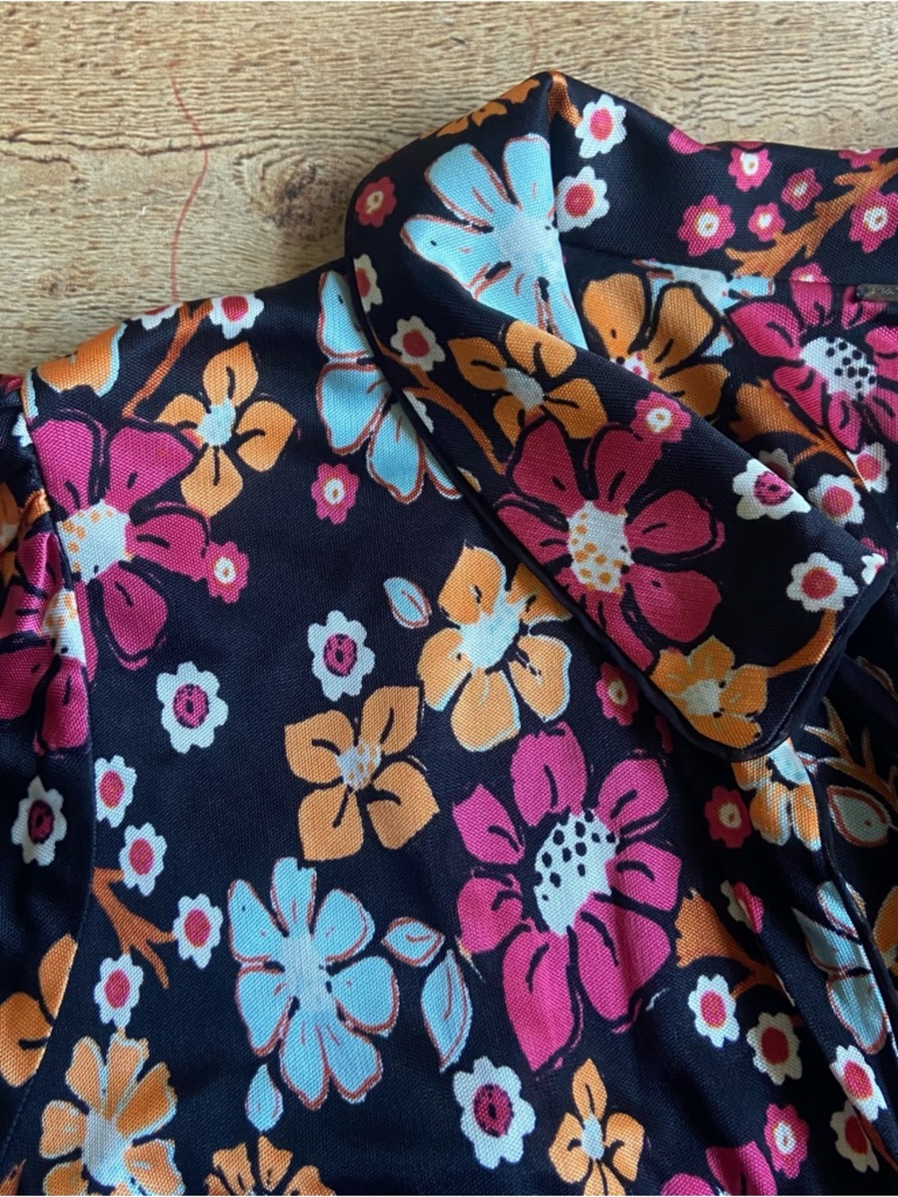 Free People Collared Floral Long Sleeved Dress S
